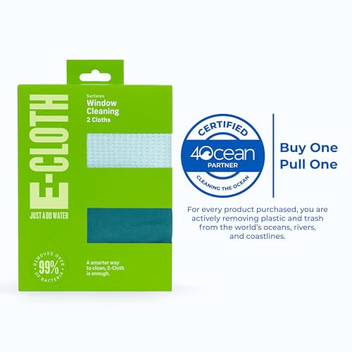 E-Cloth Microfiber Cleaning Cloth Glass Kit - Microfiber Towel Window Cleaning Kit - Microfiber Towels for Cars, Windows, Mirrors, & More - Winter Green - Image 3