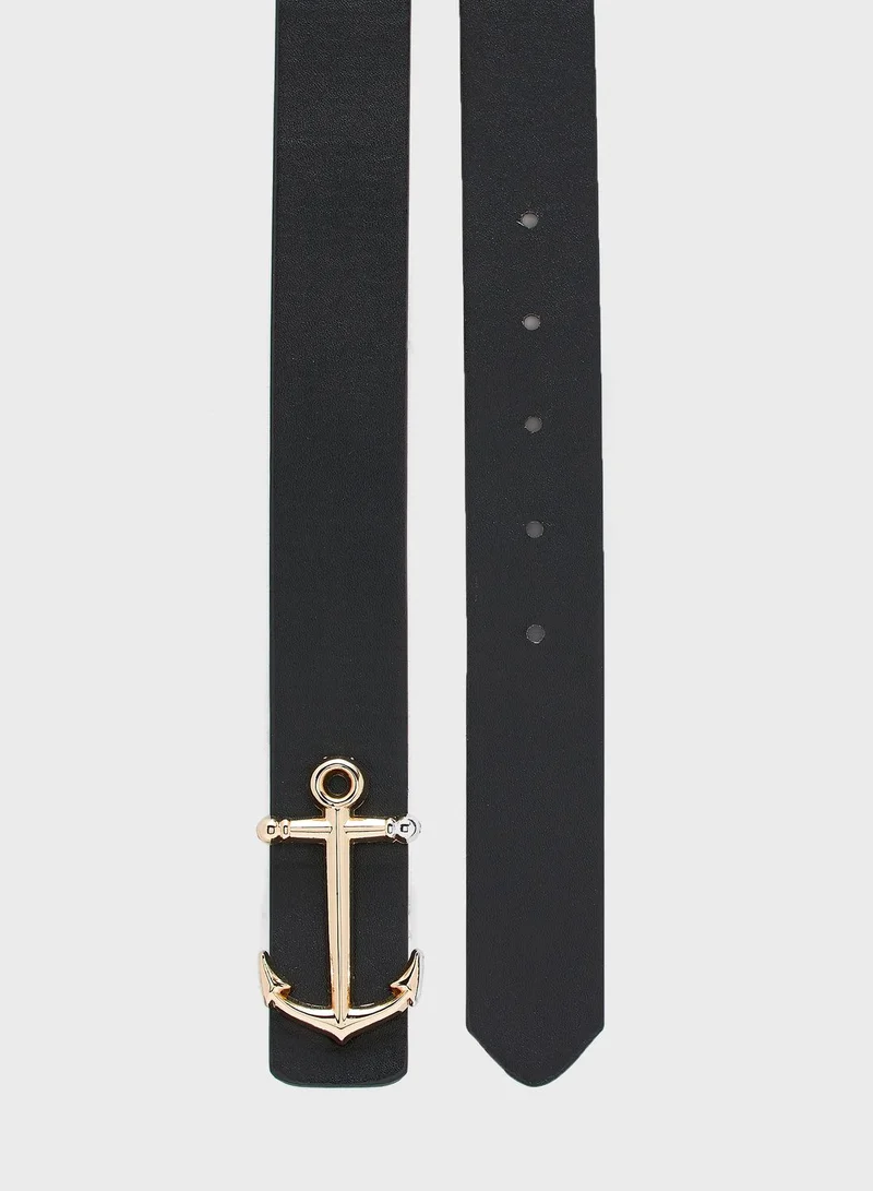 Robert Wood Anchor Buckle Casual Belt