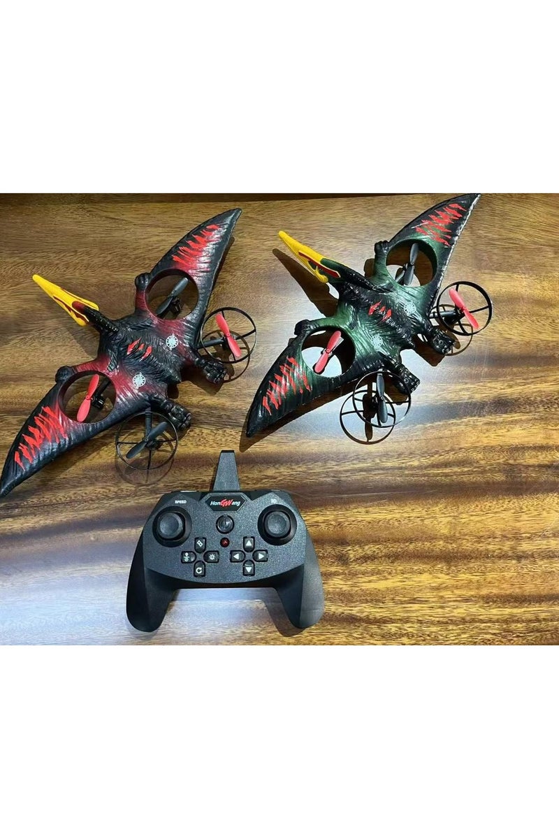 Tradeo Remote Control Airplane Toy for Kids & Adults with 360° Stunts, One-Key Take Off, LED Lights, USB Charging. Tumbling Stunt Simulation Pterodactyl Remote Control Airplane with Lights Gifts for Boys - Image 2