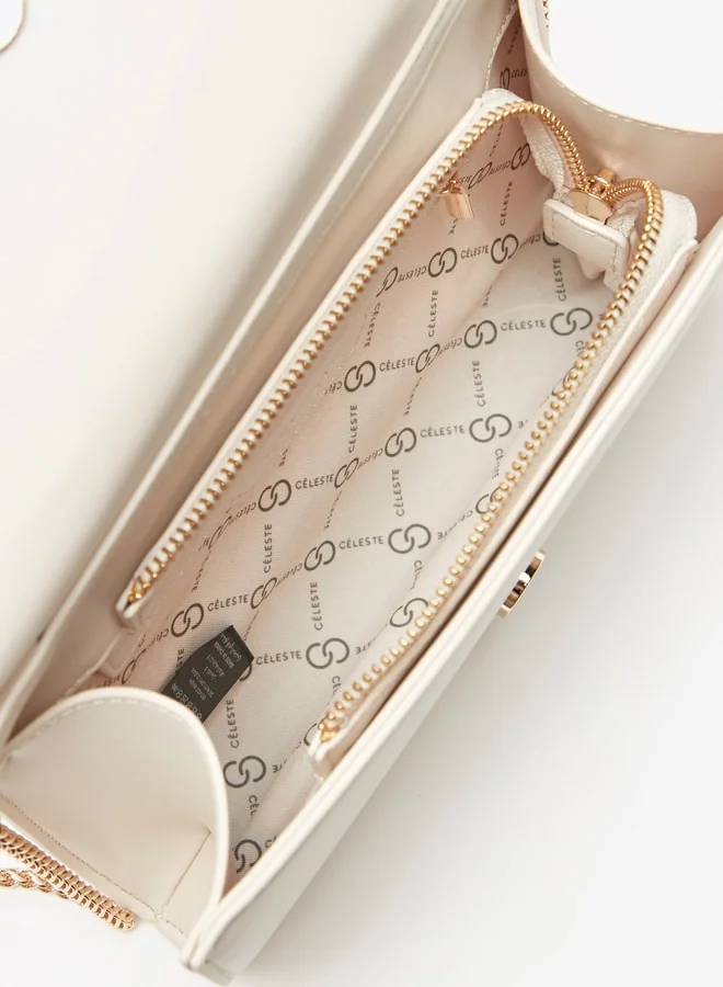 Celeste Women's Embellished Clutch with Chain Strap
