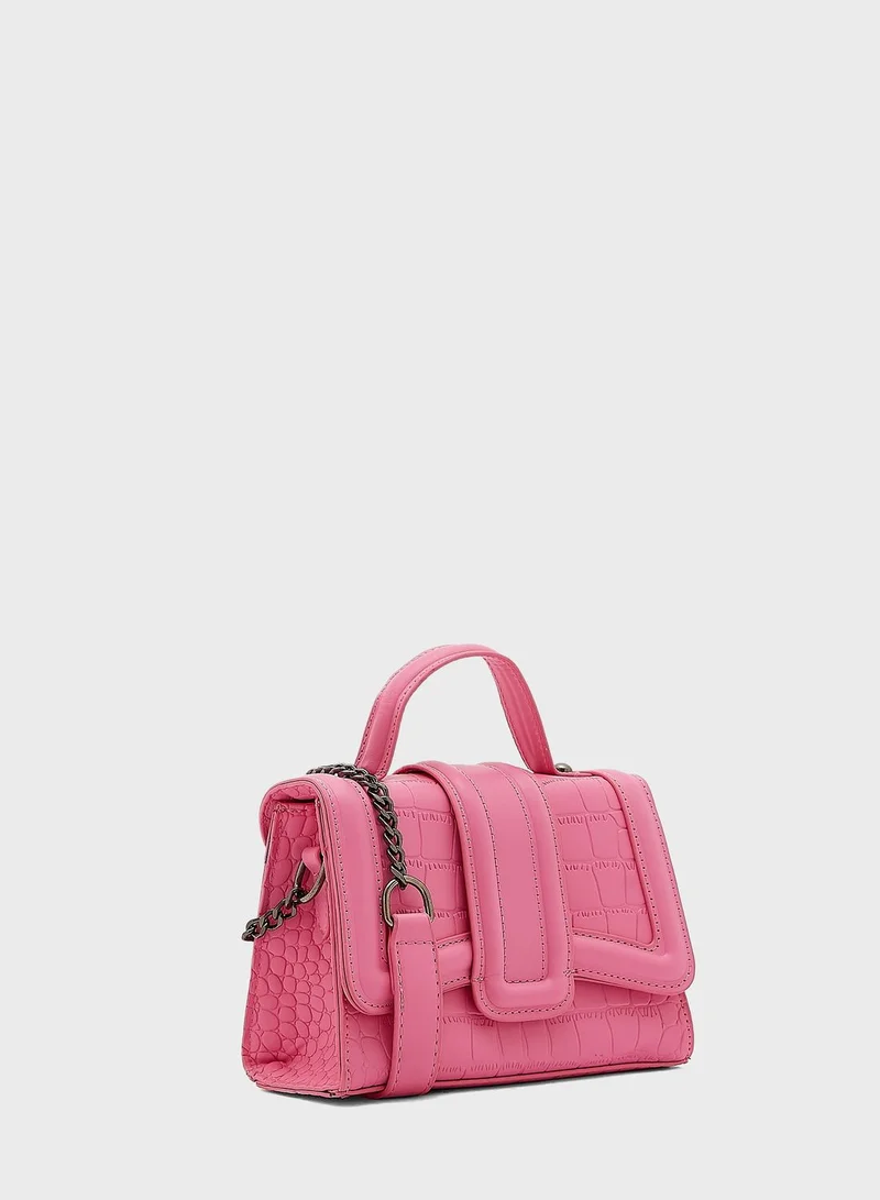 ELLA Croc Mini Satchel Handbag