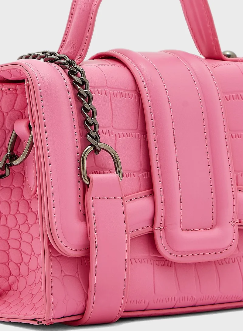 ELLA Croc Mini Satchel Handbag