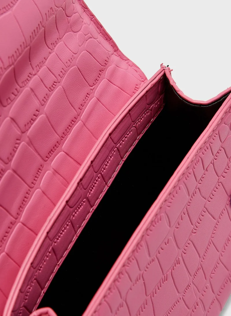 ELLA Croc Mini Satchel Handbag
