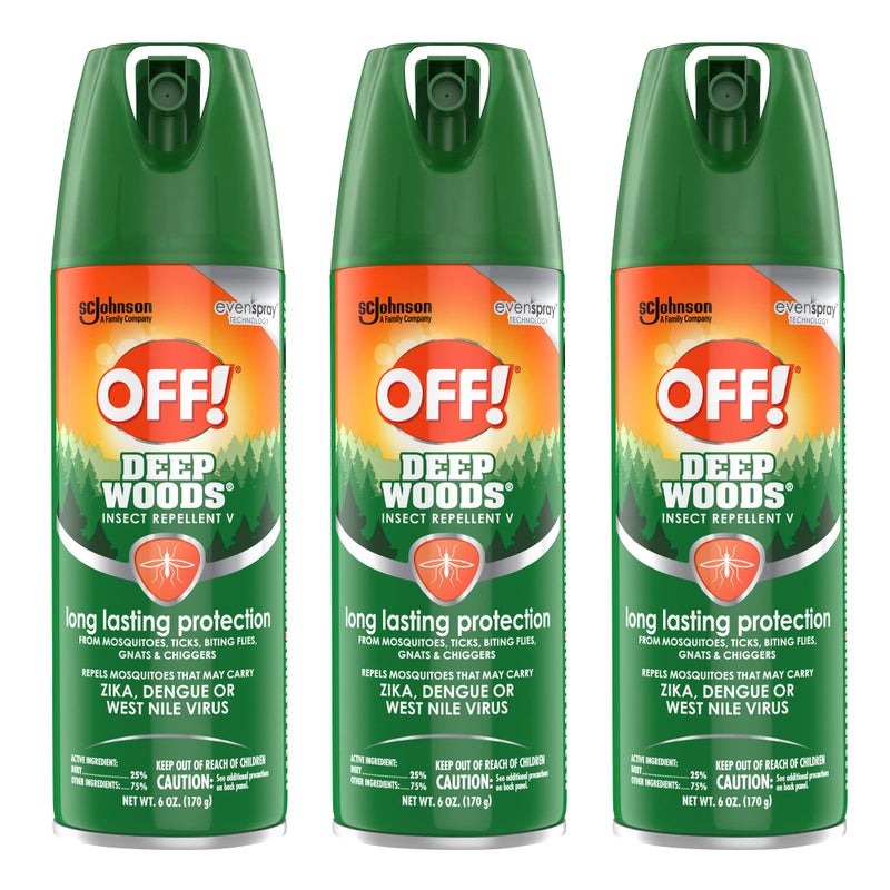 OFF RaidOFF Off Deep Woods Insect Repellent 6oz (Pack of 3) - Image 1