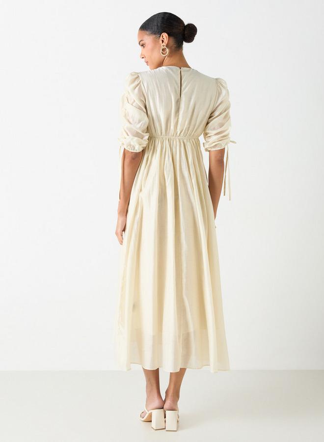 تواكستريمز فستان إيه لاين بتفاصيل كسرات من تو إكستريمز - Image 3