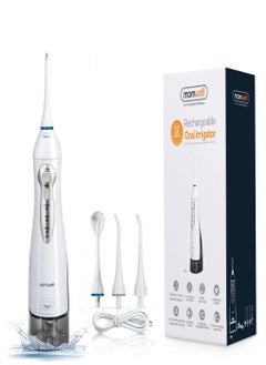 Mornwell Oral Irrigator USB Rechargeable Water Flosser Portable Dental Water Jet 300ML Water Tank Waterproof Teeth Cleaner  - Image 1