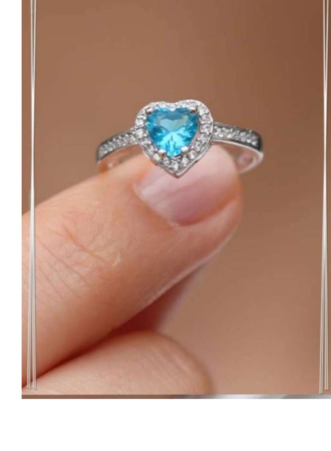 Luxuria Halo White Heart Engagement Rings for Women 2 Carat Cubic Zirconia Wedding Band Ring Suitable for Anniversary Gift  - Image 3