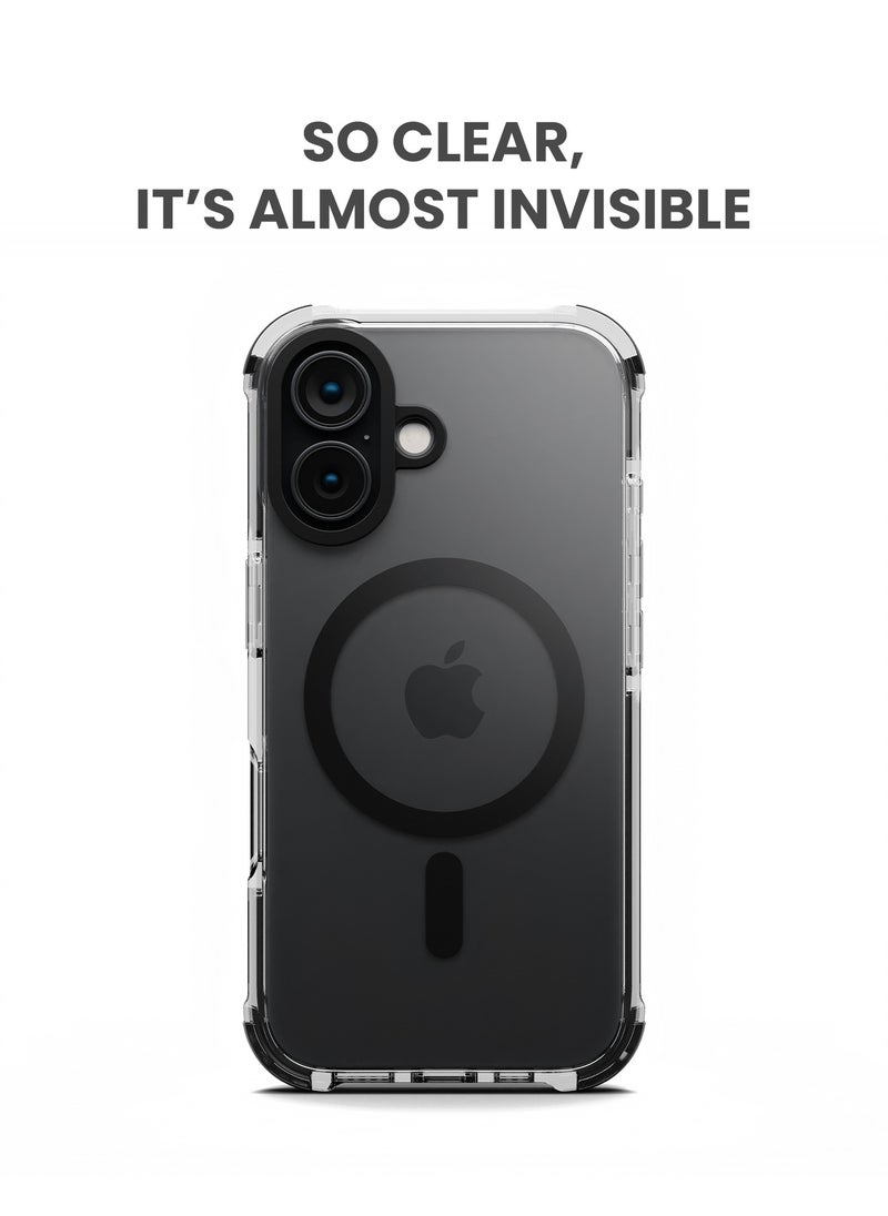TinyMoose iPhone16 MagSafe Phantom Grip Drip iPhone Case with MagSafe made for iPhone 16, Anti-Drop Shock Absorption, Anti-Scratch - Ghost Black  - Image 4