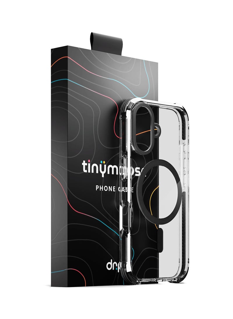 TinyMoose iPhone16 MagSafe Phantom Grip Drip iPhone Case with MagSafe made for iPhone 16, Anti-Drop Shock Absorption, Anti-Scratch - Ghost Black  - Image 1