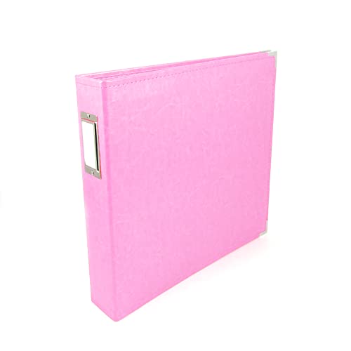 We R Memory Keepers 12x12 Photo Album Pretty Pink Protect Memories & Photos, Acid-free Faux Leather, Snag-free Rings, Includes 5 Page Protectors, Scrapbooking - Image 1