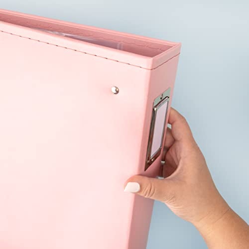 We R Memory Keepers 12x12 Photo Album Pretty Pink Protect Memories & Photos, Acid-free Faux Leather, Snag-free Rings, Includes 5 Page Protectors, Scrapbooking - Image 4