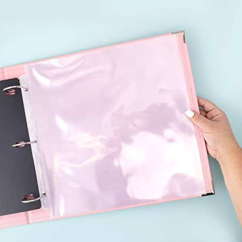 We R Memory Keepers 12x12 Photo Album Pretty Pink Protect Memories & Photos, Acid-free Faux Leather, Snag-free Rings, Includes 5 Page Protectors, Scrapbooking - Image 5