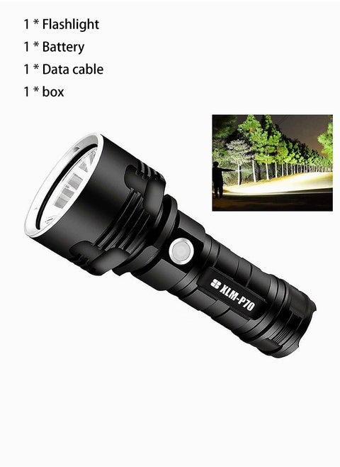 30000-100000 lumens Rechargeable led Tactical Flashlight，Super Bright 3 Modes Handheld Flashlights ，Brightest Powerful 50W XLM-P70 LED USB Torch