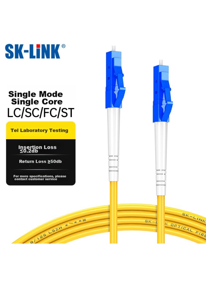 Sk-link Fiber Optic Patch Cable, Lc-lc Telecom-grade Single-mode Single-core Gigabit And 10 Gigabit Upc Fiber Optic Cable, Data Center Transceiver Pigtail, Low Zero Halogen, Sk-txsm 5 Meters - Image 1