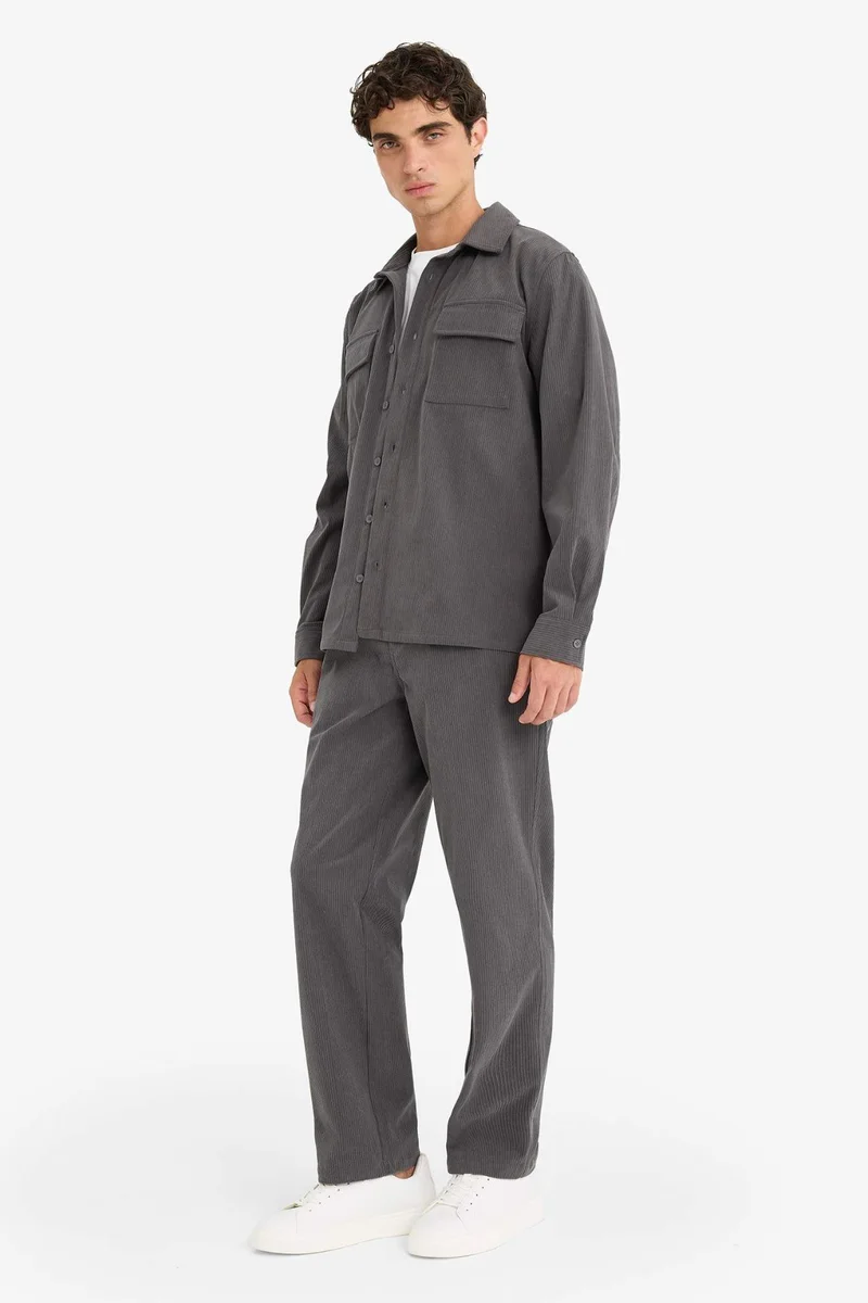 ديفاكتو Wide Leg Corduroy Trousers