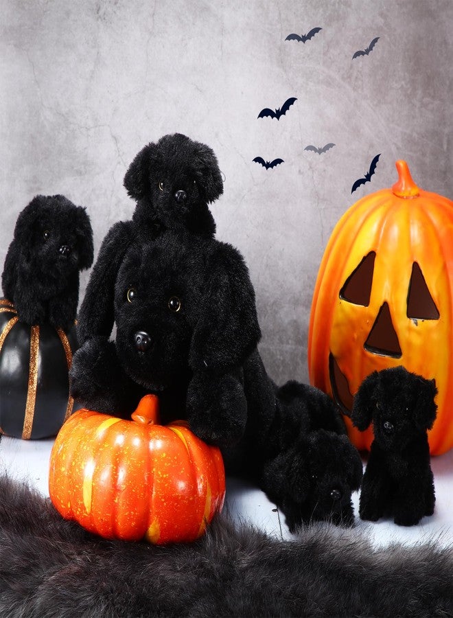 Skylety 5 Pieces Dog Stuffed Animal Puppy Stuffed Animal 1 Big Mommy Dog with 4 Mini Baby Cute Soft Plush Dog Stuffed Dog with Puppies for Birthday Children's Party (Labrador),Black - Image 4