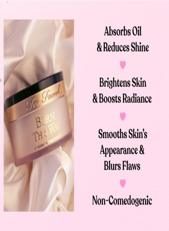 توب فيسد للمستحضرات التجميلية Too Faced Born This Way Setting Powder, Translucent (17g) – Natural Finish Loose Powder for Smooth, Poreless Skin, Long-Lasting Makeup Wear, and Oil Control - Image 2