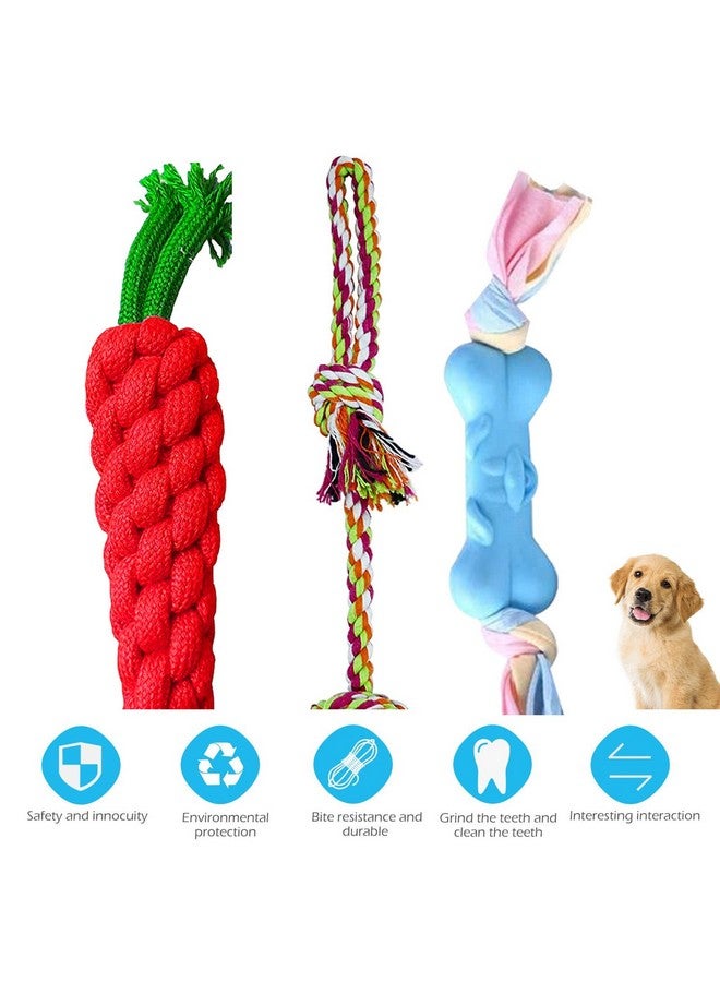Emily Pets 3 In 1 Puppy Toys Teething Fetching Durable Toy, Chew Dog Toys Rope For Small & Medium Dogs (Color May Vary, Pack Of 3) - Image 5