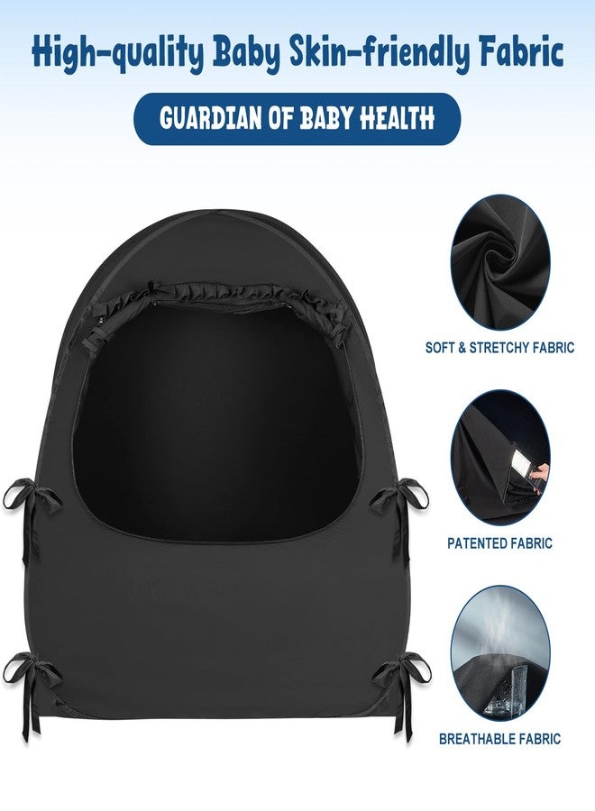 YAVIL Blackout Baby Sleep Tent Sleep Pod, Pop Up Crib Blackout Cover Canopy for Naps at Home and Traveling, Fits Full Size Crib, Pack n Play, and More with Safe Bottom Design, Blocks 98% Light - Image 3
