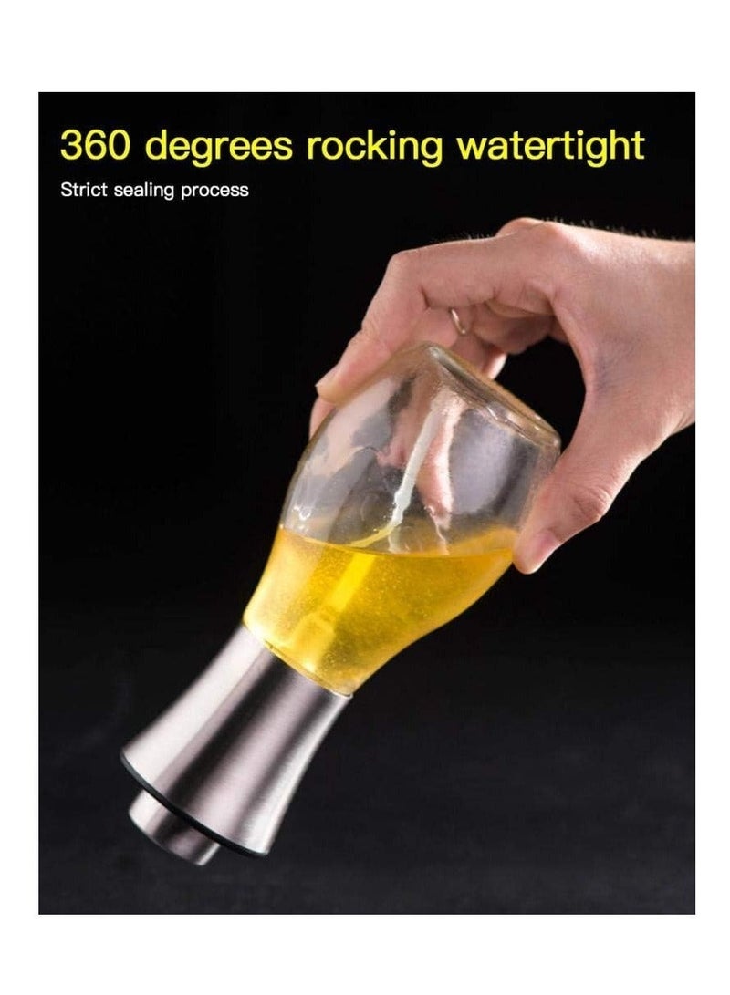 زجاجة بخاخ الزيت والخل سعة 200 مل - موزع زيت مانعة للتسرب للطبخ والشواء من الستانلس ستيل قطعتين - Image 3