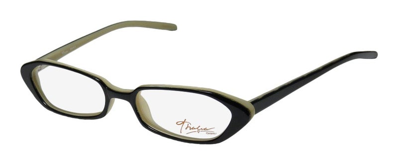 THALIA SODI Thalia Dahila Womens/Ladies Vision Care Budget Designer Full-rim Eyeglasses/Eyewear (49-16-135, Black / Bone) - Image 1