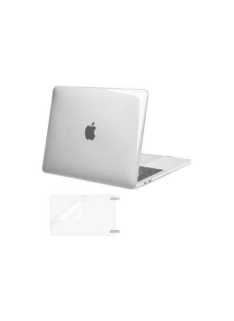 Compatible with MacBook Pro 13 inch Case M2 2024 2023, 2022, 2021-2016 A2338 M1 A2251 A2289 A2159 A1989 A1708 A1706 with/Without Touch Bar, Plastic Hard Shell&Screen Protector, Crystal Clear