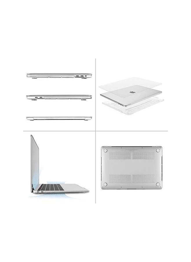 Compatible with MacBook Pro 13 inch Case M2 2024 2023, 2022, 2021-2016 A2338 M1 A2251 A2289 A2159 A1989 A1708 A1706 with/Without Touch Bar, Plastic Hard Shell&Screen Protector, Crystal Clear