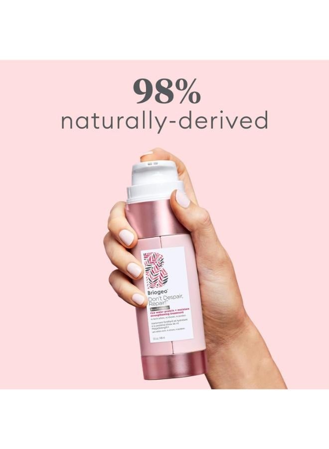 بريوجيو لا تيأس، قم بالإصلاح! علاج الشعر MegaStrength+ ببروتين ماء الأرز والرطوبة لتقوية الشعر | الشعر الجاف والتالف | لا يحتوي على كبريتات قاسية أو سيليكون أو بارابين |  148مل - Image 5