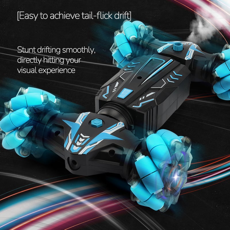 RC Stunt Car 4WD 2.4GHz Watch Gesture Sensor Control Deformable Car All-Terrain Auto-demo for Kids with Spray Light Music - Image 5