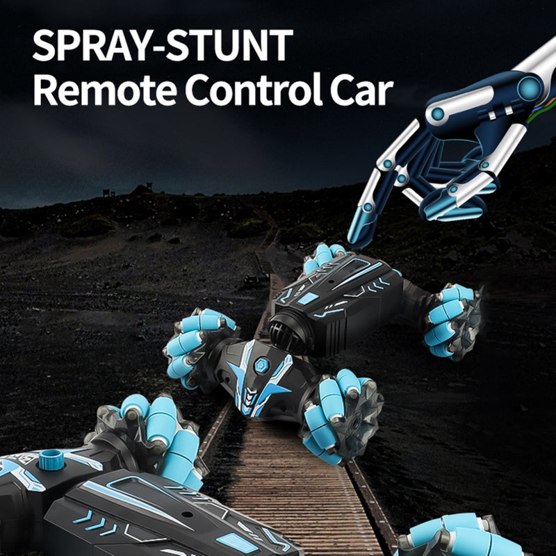 RC Stunt Car 4WD 2.4GHz Watch Gesture Sensor Control Deformable Car All-Terrain Auto-demo for Kids with Spray Light Music - Image 2