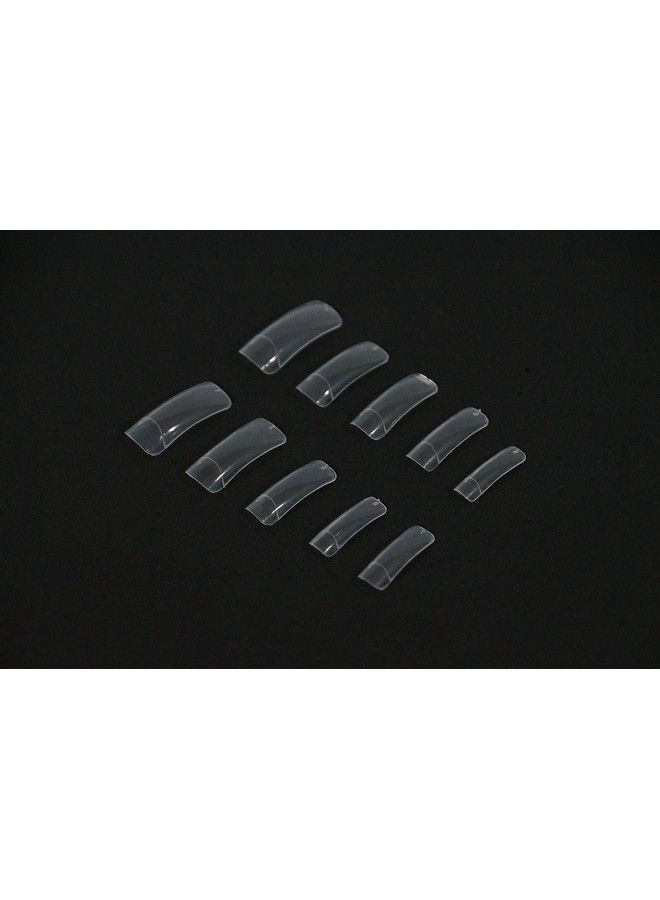 FOK Set Of 200Pc Professional/Personal Reusable French Long Acrylic False Fake Nails Transparent Color Diy Decoration Artificial Clear Nailart Tip Accessory - Image 3