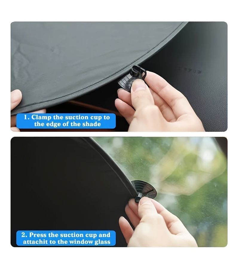 Silvery Foldable Rear Window Sunshade Anti UV Car Heat Insulation - Image 5
