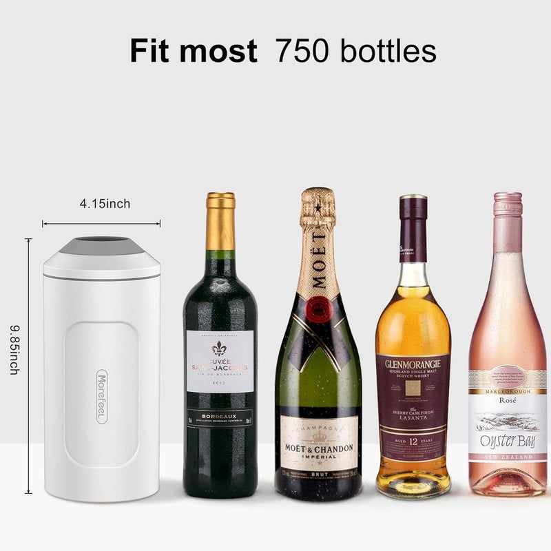MoreFeel Wine Chillers for Bottles-Ideal Gift for Wine Lover, Stainless Steel Portable Champagne Cooler Sleeve Bucket-Double Walled Vacuum Insulated for Most 750ml Bottles with Long-Lasting Temperature Control - Image 3