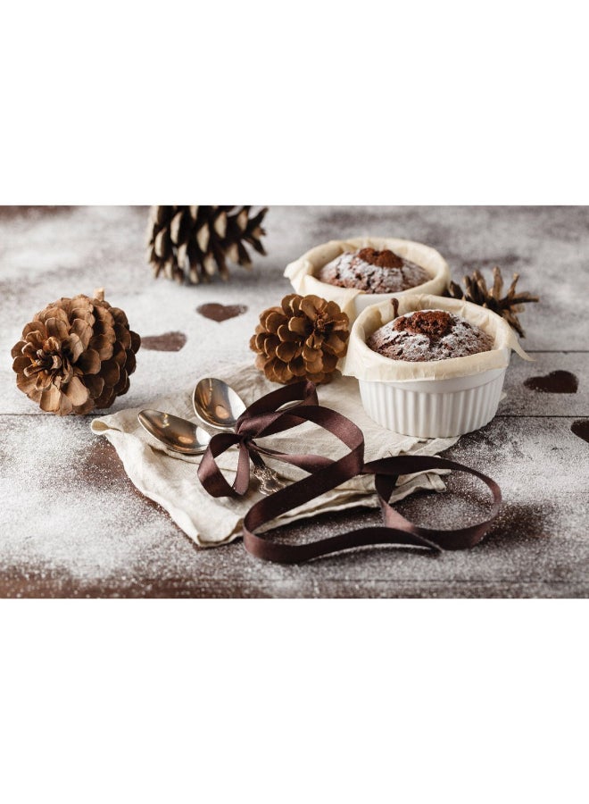 هيك وعاء راميكين للمطبخ بلون أبيض وبسعة 4أونصة قابل للاستخدام في الميكروويف وغسالة الصحون ومصنوع من البورسلين 98004 - Image 3