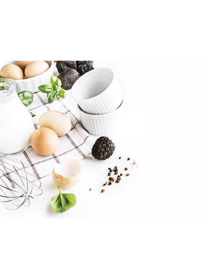 هيك وعاء راميكين للمطبخ بلون أبيض وبسعة 4أونصة قابل للاستخدام في الميكروويف وغسالة الصحون ومصنوع من البورسلين 98004 - Image 5