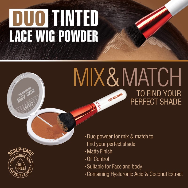 RED by Kiss Lace Wig Brush Tinted Powder Set â€“ Matte Finish, Oil Control, Lightweight, Long-lasting, Mix & Match Shade Duo - Image 5