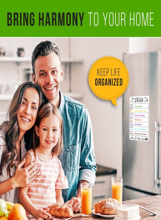 JUZARI Dry Erase Menu Board for Fridge A4-8.5 x 12 in Weekly Meal Planner Dry Erase Board Magnetic Meal Planner for Refrigerator Dry Erase Dinner Menu Board for Kitchen Magnetic Dinner Menu for Fridge - Image 4