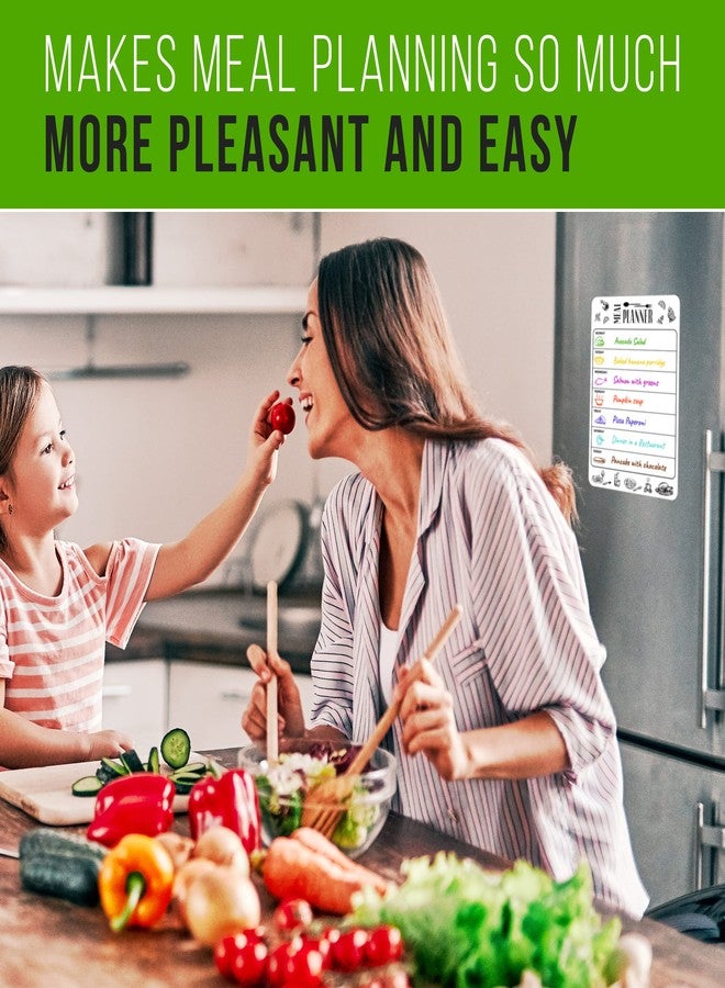 JUZARI Dry Erase Menu Board for Fridge A4-8.5 x 12 in Weekly Meal Planner Dry Erase Board Magnetic Meal Planner for Refrigerator Dry Erase Dinner Menu Board for Kitchen Magnetic Dinner Menu for Fridge - Image 3