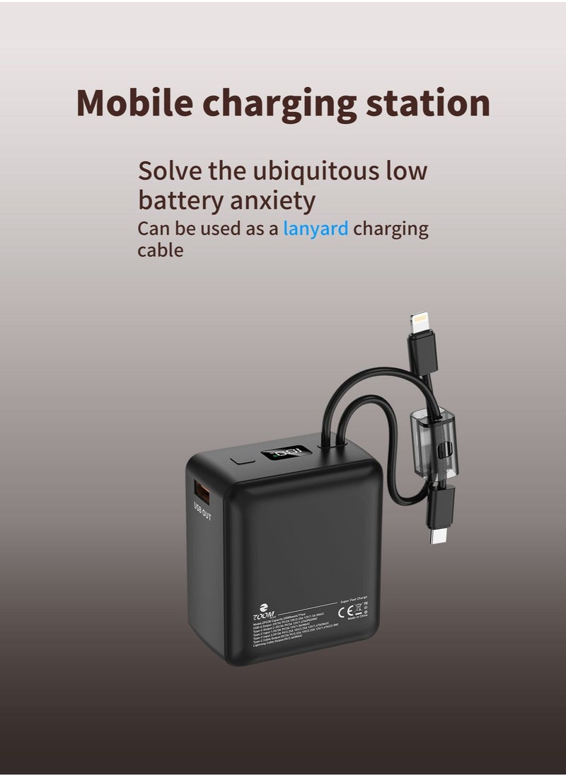 Zoom Plus ZP22B  Ultra-Slim 20,000mAh IMPACTO Super Fast 22.5W Power Bank Black  - Image 2
