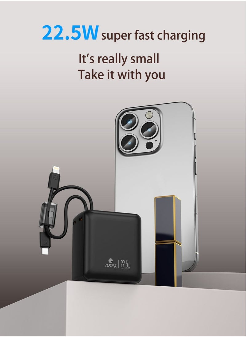 Zoom Plus ZP22B  Ultra-Slim 20,000mAh IMPACTO Super Fast 22.5W Power Bank Black  - Image 3