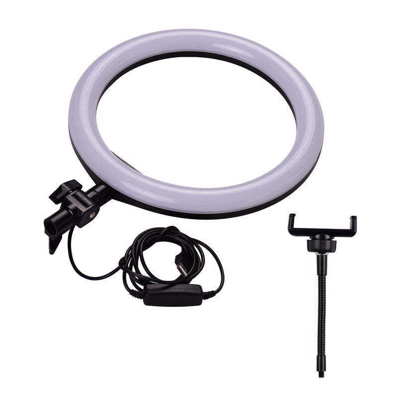 docooler 26cm Fill-in LED Ring Light Kit Black/White - Image 2