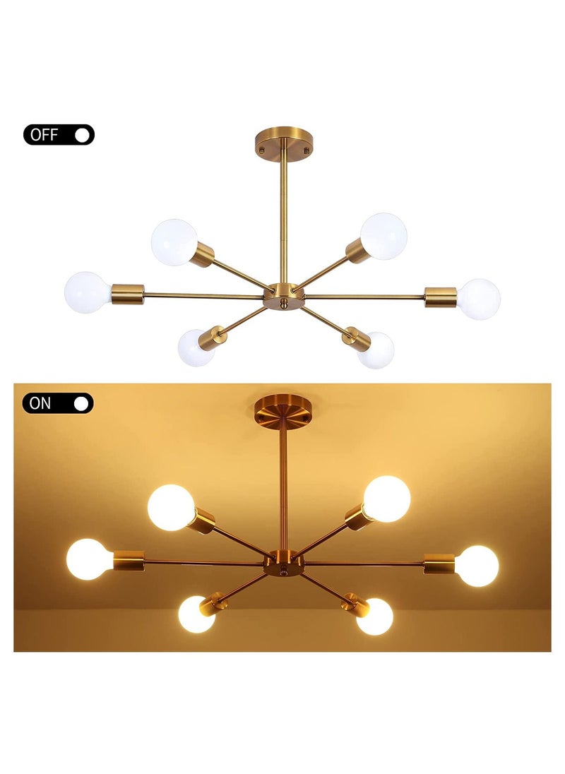 Cluc Steco chandelier - 6 branches - Gold  - Image 4