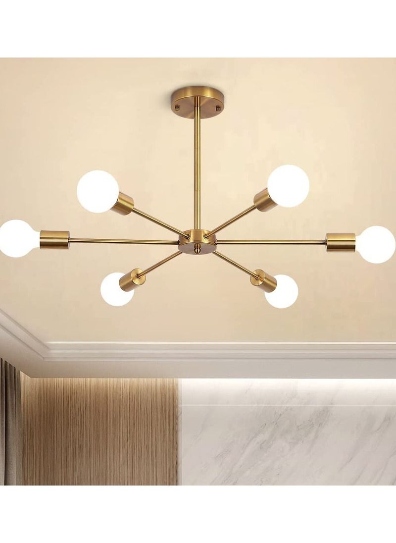 Cluc Steco chandelier - 6 branches - Gold  - Image 1