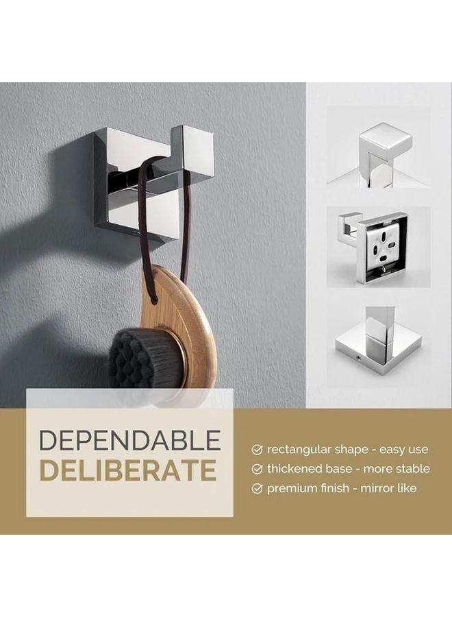 Brushed Golden Heavy Duty Metal Wall Hook Modern Square Design Bathroom Kitchen - Image 5