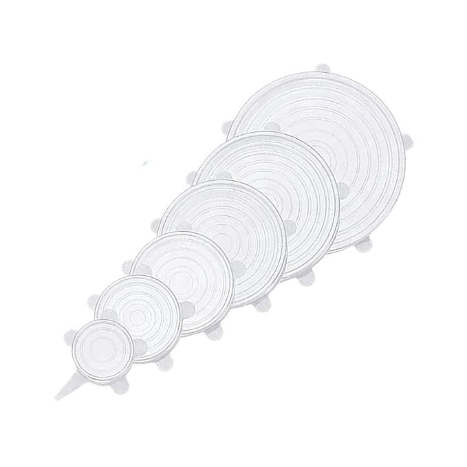 Ngel Flexible Silicone Stretch Lids || Round Reusable Food Covers for Bowl || Cup Dish Silicone Food Wrap Food || Multi Size Reusable Silicone Lids Food And Bowl Covers - Image 1