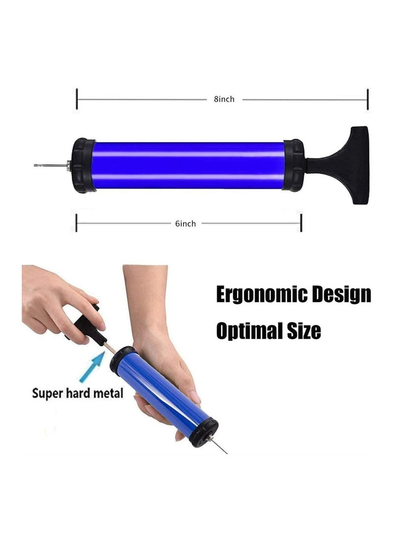 Cuken Portable Air Pump, Sports Ball Tool Inflator Ball Pump with 4 Piece Needles, 1 Piece Valve Adapter and 1 Piece Air Hose for Football Basketball Volleyball Rugby Balloons Swim Inflatables (Blue)  - Image 2