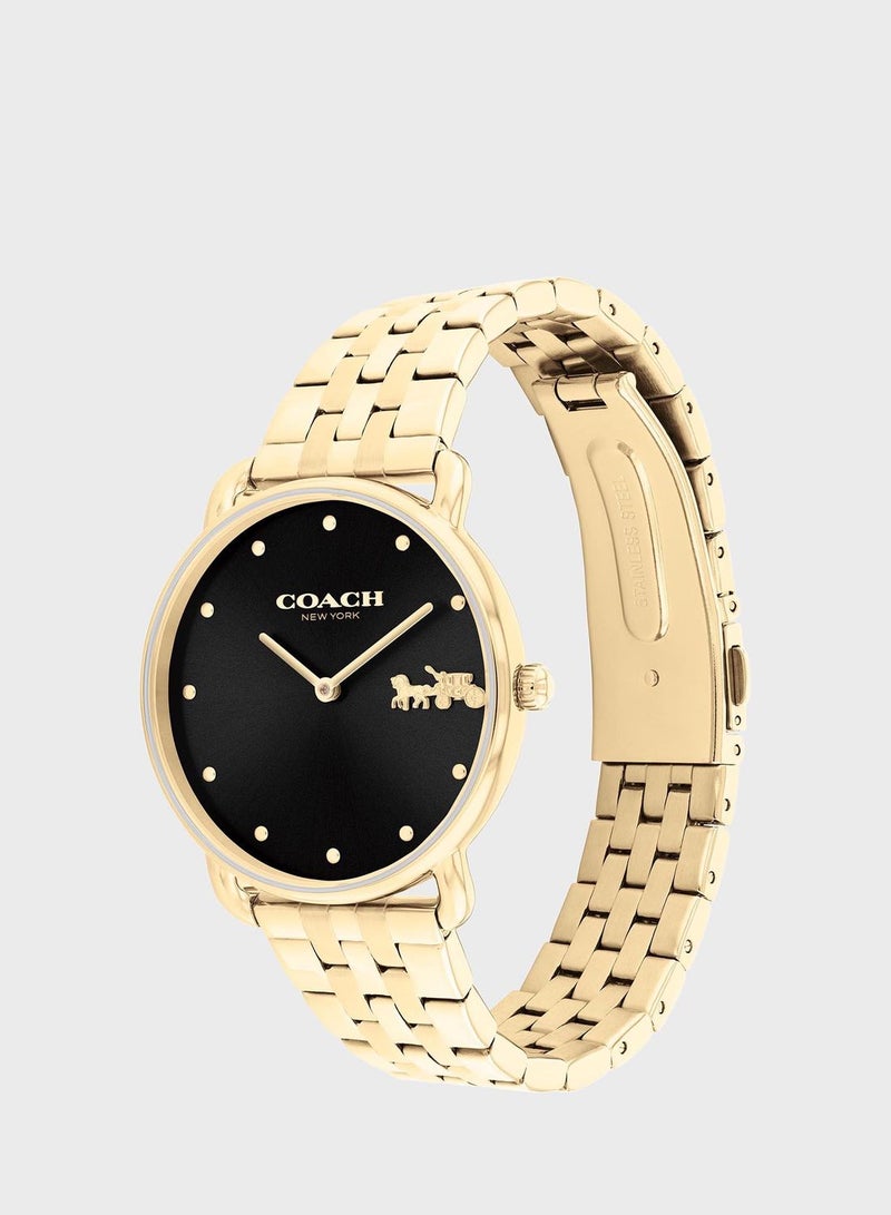 COACH 2-Hand Elliot Collection Quartz Movement Watch For Women With Gold-Tone Stainless Steel Bracelet - 14504291 - Image 3