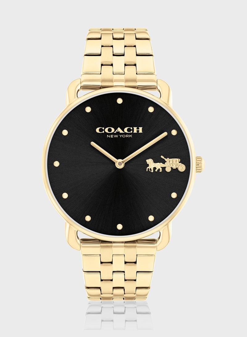 COACH 2-Hand Elliot Collection Quartz Movement Watch For Women With Gold-Tone Stainless Steel Bracelet - 14504291 - Image 1