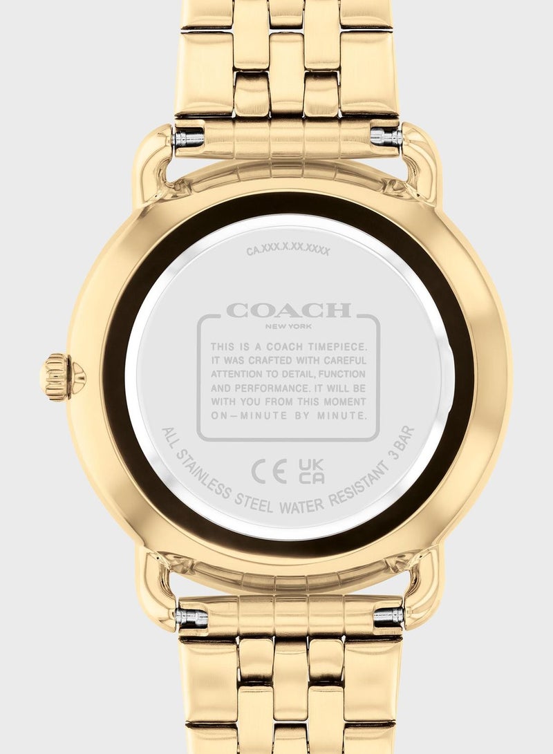 COACH 2-Hand Elliot Collection Quartz Movement Watch For Women With Gold-Tone Stainless Steel Bracelet - 14504291 - Image 2