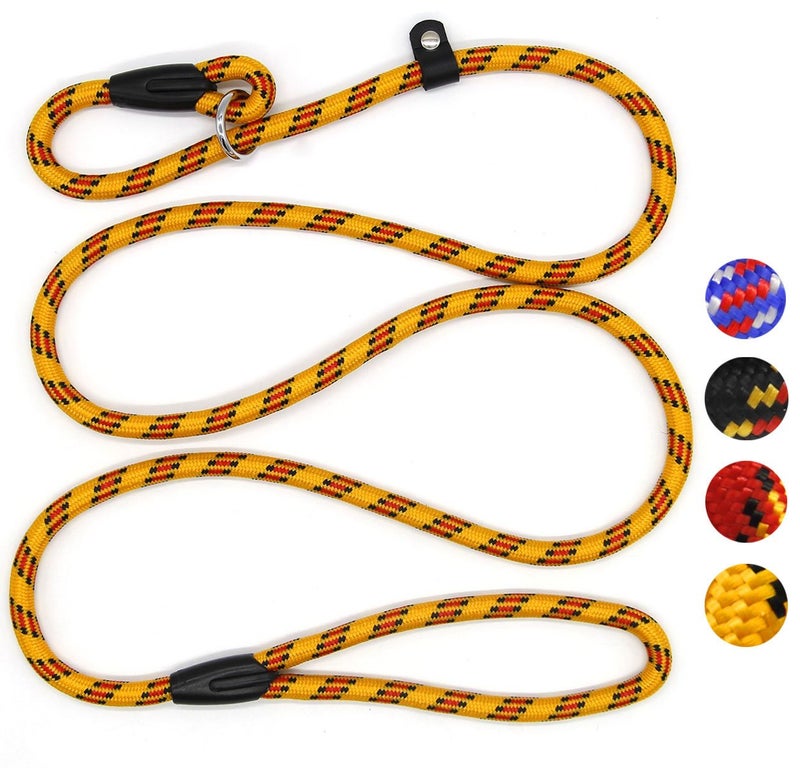 Coolrunner Dog Rope, 5 FT Slip Lead, Adjustable Pet Nylon Leash for Small Medium Dogs 10-80 lb Walking(Yellow) - Image 1